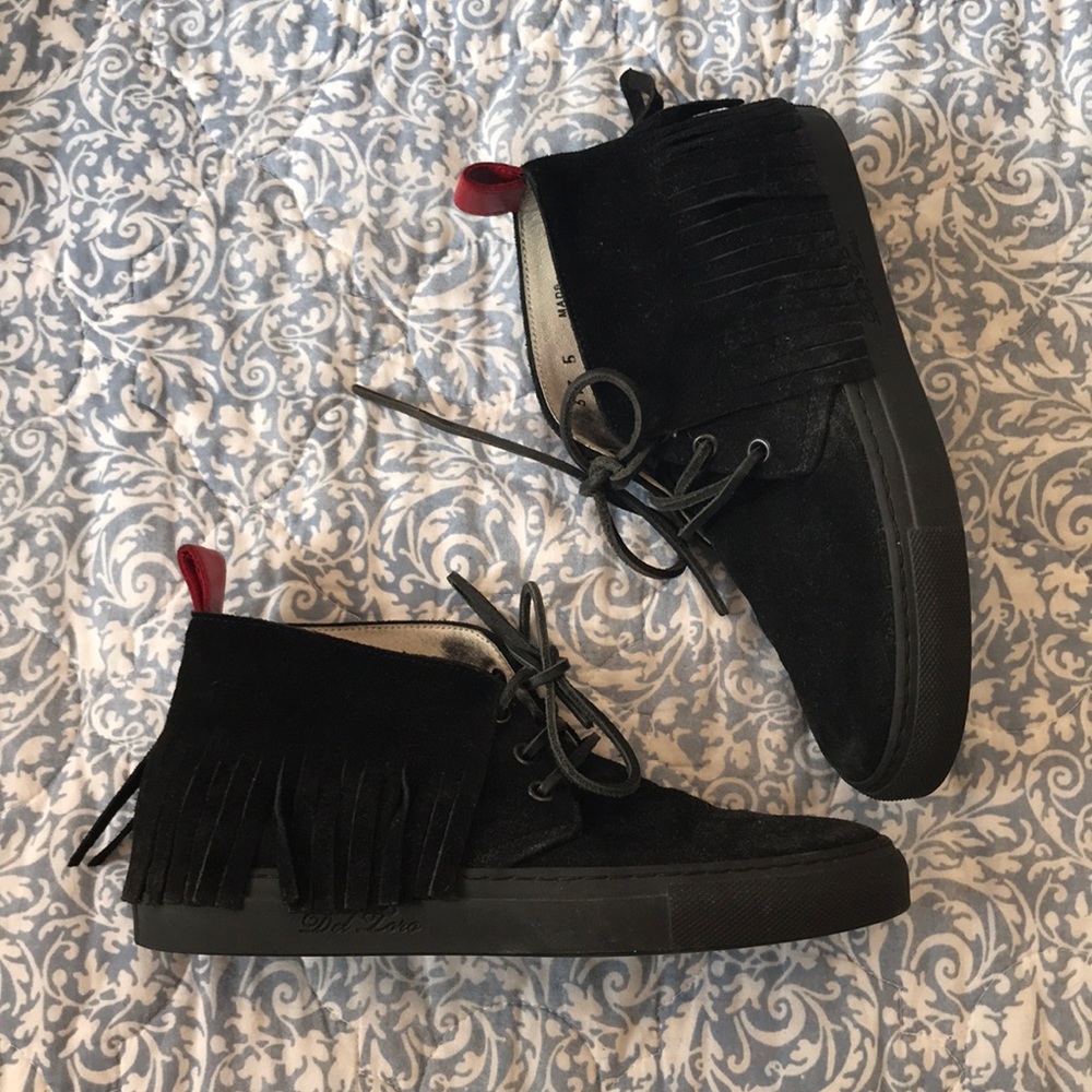 Del Toro Black Suede Moccasin